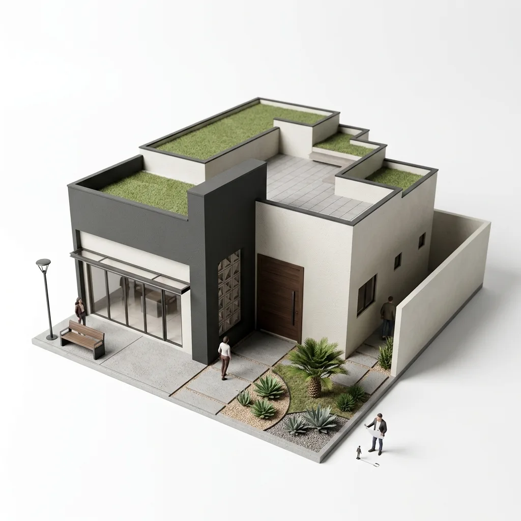 projeto arquitetônico de prédio comercial
